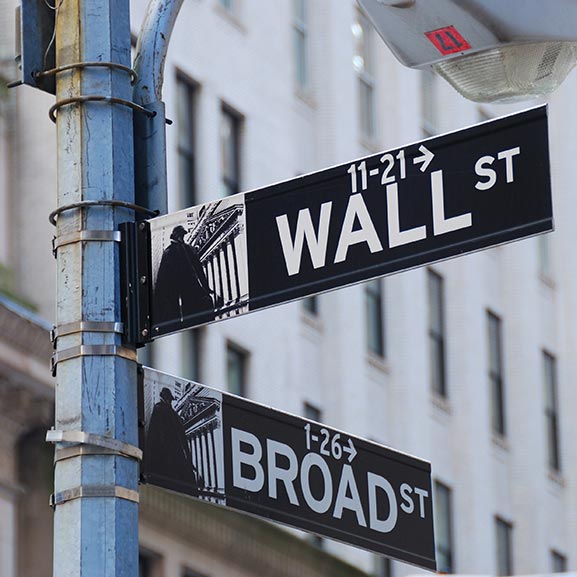 Stock exchange and IPO news. Wall Street pictured here.