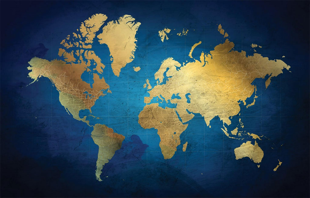 World news map.